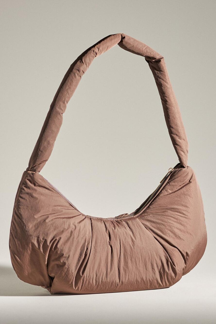 NWT Anthropologie Sling Brown Puffer Bag - One Size